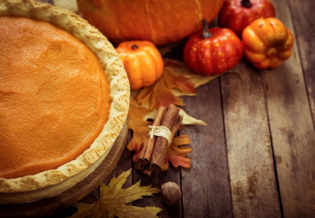 Pumpkin Pie is a favorite for Thanksgiving Celebrations